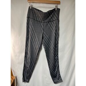 Aerie Chill Play Move Leggings‎ Women's XL Gray Knit Pattern Activewear Pants
